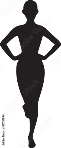Gymnastic Poses Silhouette Set – Acrobatics, Athlete Dance, Fitness Vector Icons