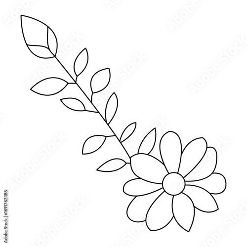 Mandala of quiet flowers coloring book page