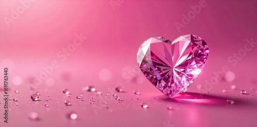 Sparkling pink diamond on a vibrant pink backdrop Perfect for luxury, beauty, and Valentine's Day themes Ideal for websites, blogs, and social media High-resolution image , design, smooth