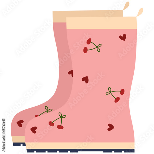 Cute raincoat in flat style illustration, Water protective raincoat.