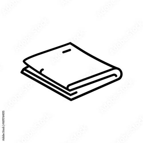 Notebook with spiral binding lying closed on a flat surface  