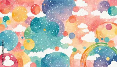 a whimsical abstract backgr...