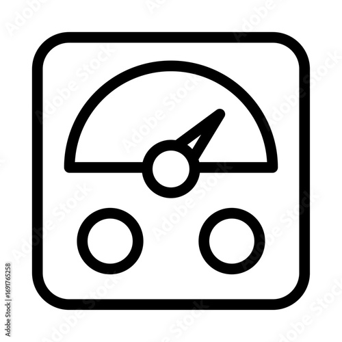 Voltage Meter Line Icon of Electricity and Wiring Icon Set