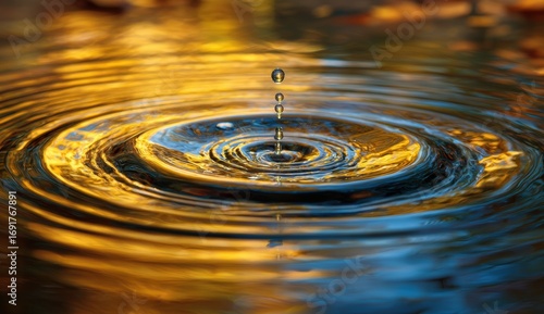 Wallpaper Mural Water droplet impacting a placid surface Torontodigital.ca