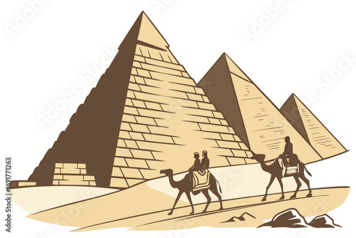 sphinx and pyramids