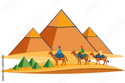 vector illustration of a pyramids
