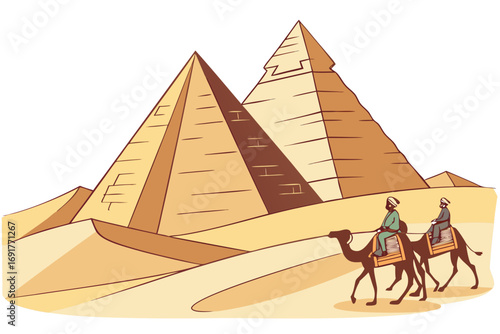 sphinx and pyramids