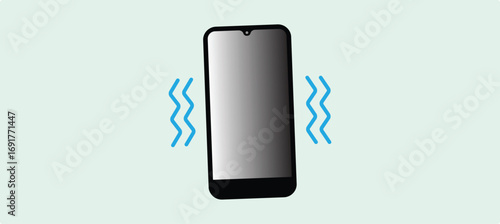 Smartphone vibrating icon mobile phone ringing notification alert cellphone eps 10