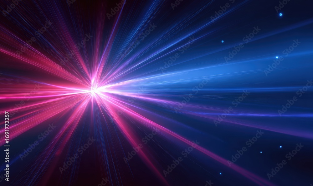 Obraz premium Abstract radiating light burst