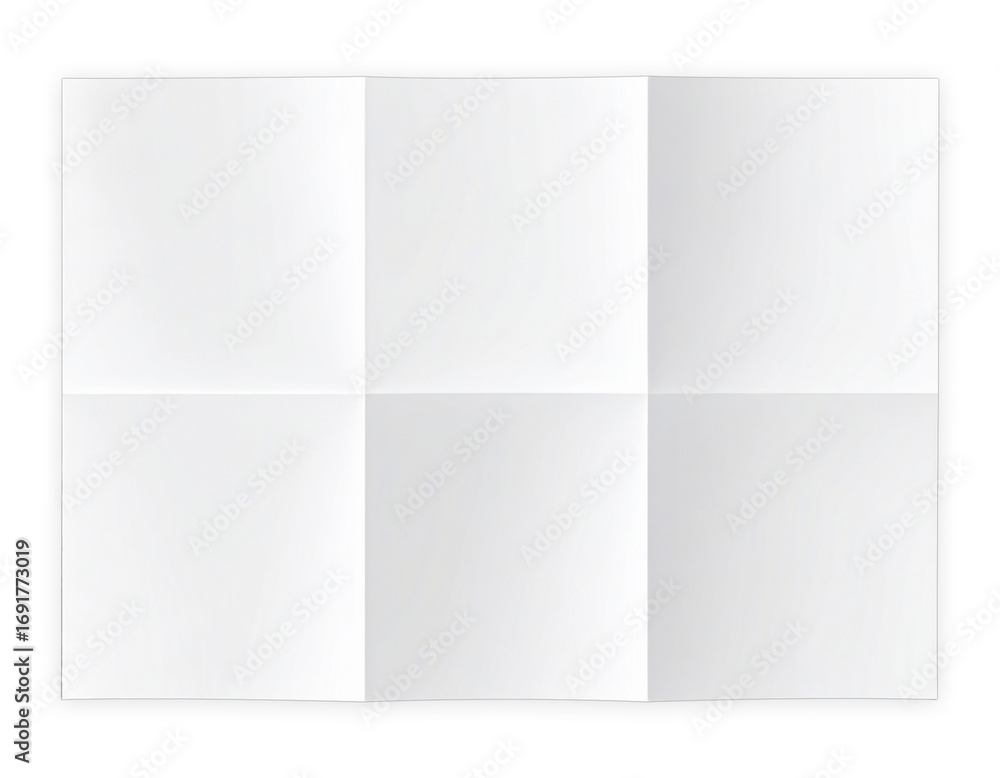 Fototapeta premium White Folded Paper Texture with Crease Lines