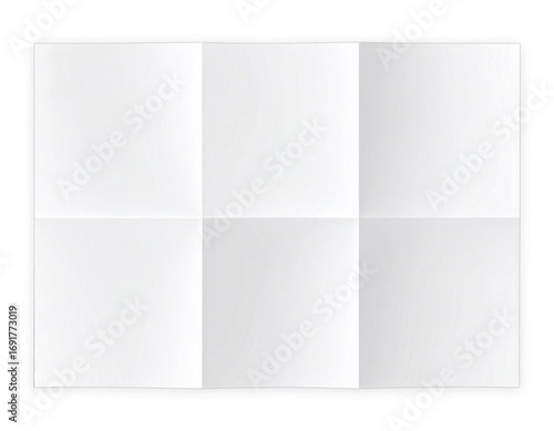 White Folded Paper Texture with Crease Lines