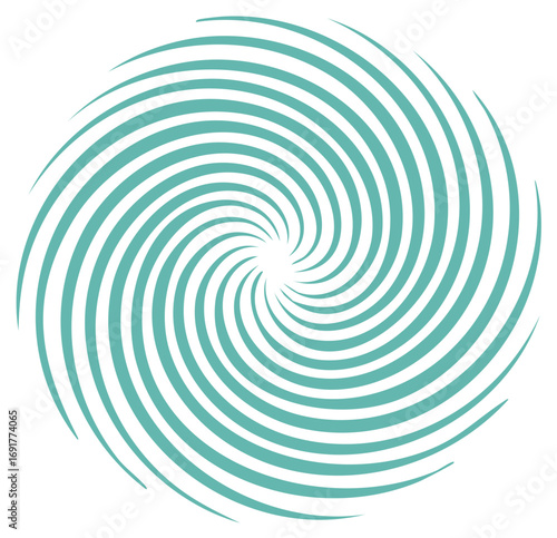 Entrancing Teal Vortex: Mesmerizing Swirl with Circular Lines Creating a Hypnotic Concentric Pattern