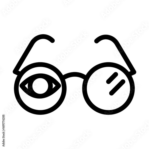 Eyeglasses Line Icon of Eye Care Icon Set