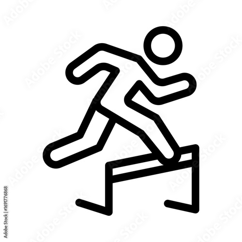 Hurdles Line Icon of Athletics Icon Set