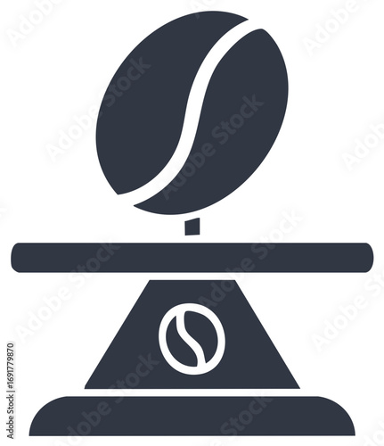 Coffee bean scale illustration abstract vector design symbol icon