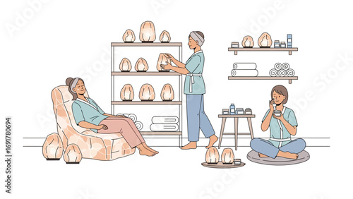 A skilled makeup artist meticulously applies eyeshadow to a young woman s face using a brush while she looks into a mirror at a vanity table with makeup products