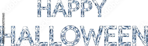 Elegant happy halloween text design, perfect for sophisticated invitations and minimalist seasonal greetings