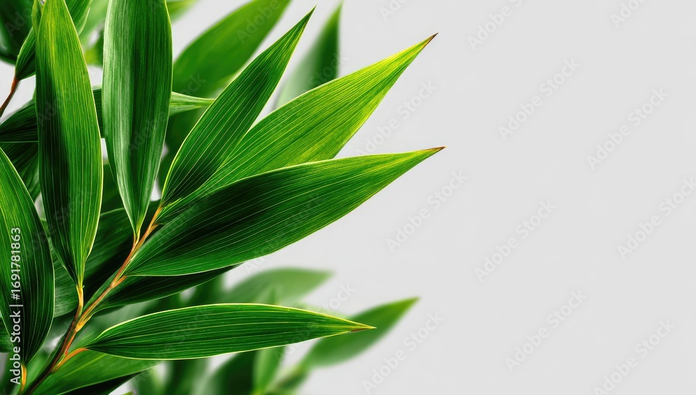 Fototapeta premium Close-up of vibrant green leaves