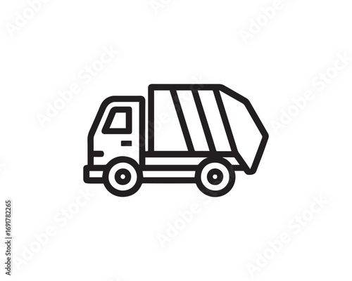 Garbage Truck vector icon design illustration.