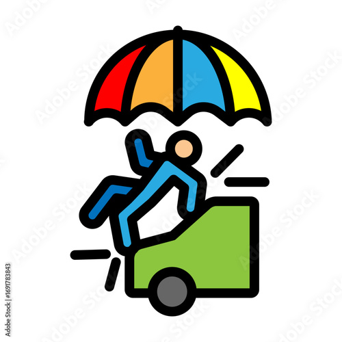 Accidental Coverage Vector Filled Icon Design