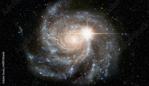 Fototapeta Naklejka Na Ścianę i Meble -  Supernova explosion in the center of galaxy 