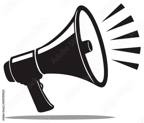 Loudspeaker Icon Illustration for Announcements, Public Address Systems, and Communication Vector Artwork