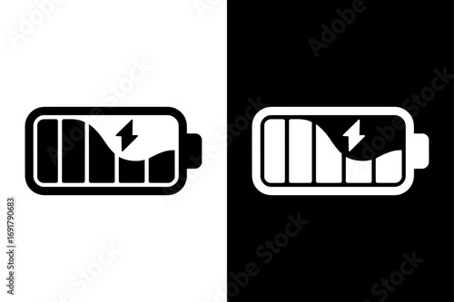 battery icon silhouette vector illustration design black white
