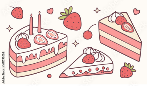 set of cakes