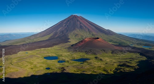 Volcanic mountain landscape