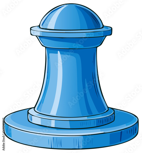 Blue bollard illustration parking post barrier traffic control safety street object