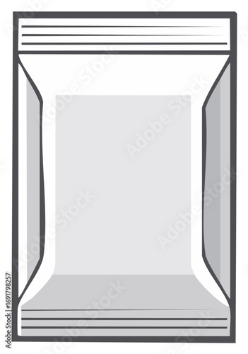 Simple blank stand-up pouch illustration for various product packaging