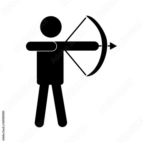 man with a bow and arrow