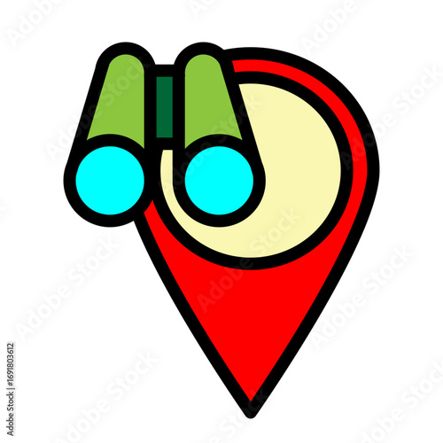 Find Location Vector Filled Icon Design