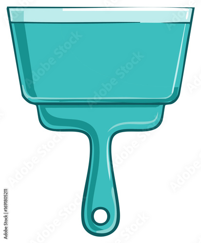 Teal Plastering Trowel Illustration for Home Improvement and Construction Projects
