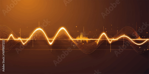 An abstract red cardiogram background with a medical heartbeat graph, ecg wave, and pulse line illustration