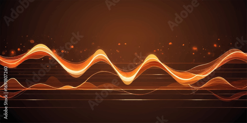 Bright colorful glowing abstract waves, lines, and light-filled space for a vibrant technology or Christmas web design