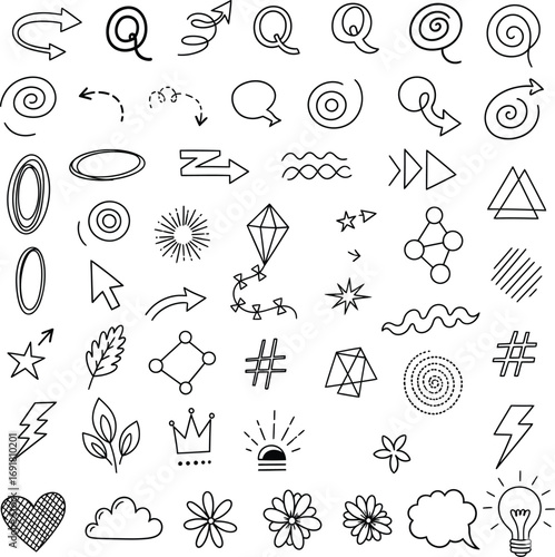 Hand-Drawn Doodle and Arrow Collection