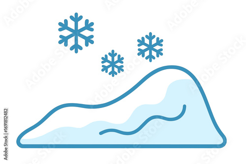 Wooden signboard icon in snowy style, winter cartoon vector illustration with transparent background, isolated rustic wood plank with snow, seasonal holiday design, cold weather decoration