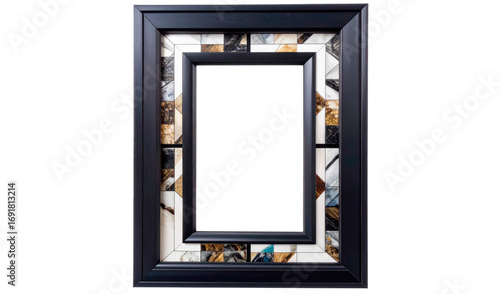 大理石風幾何学文様の四角いフレーム