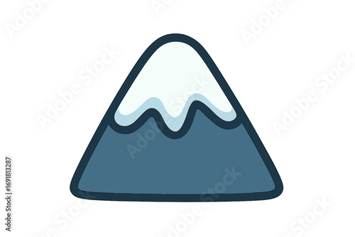 Snowball icon flat style vector cartoon illustration with transparent background, winter snow cold weather symbol, round snow globe, fun outdoor seasonal design