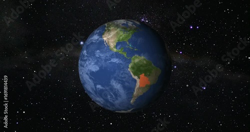 Bolivia View from Space. Beautiful View of the Globe from Orbit Satellite

