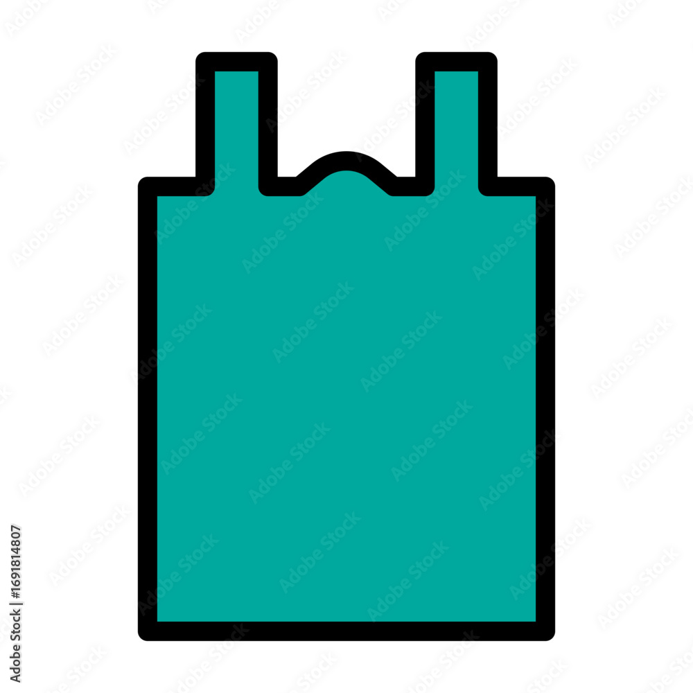 Obraz premium Plastic Bag Vector Filled Icon Design