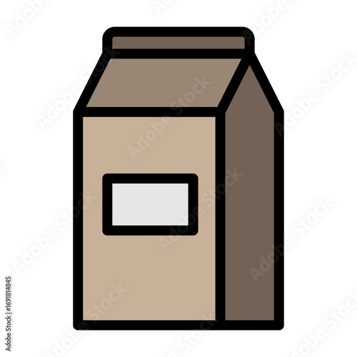 Milk Carton Vector Filled Icon Design