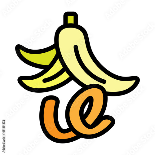 Fruit Peels Vector Filled Icon Design