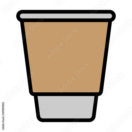 Glass Cup Disposal Vector Filled Icon Design