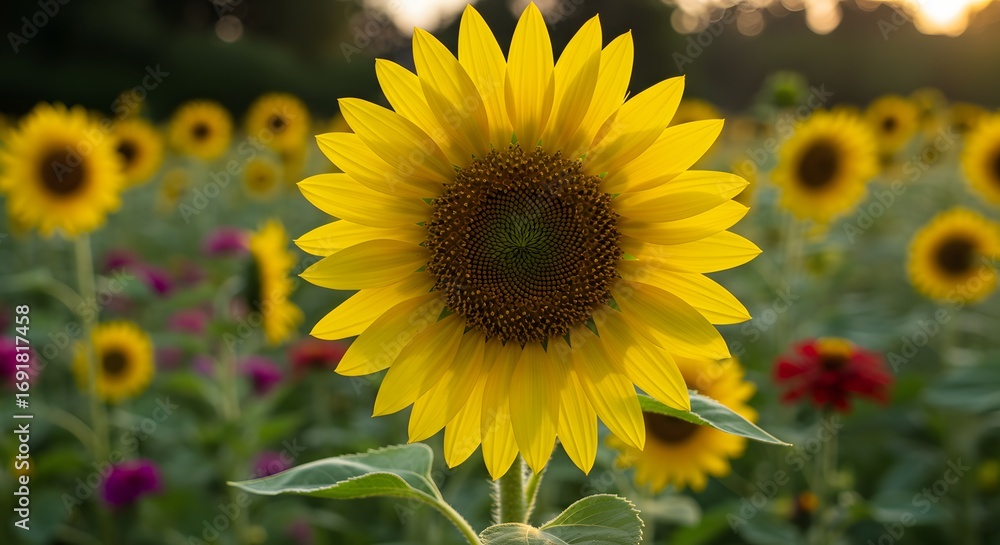 Fototapeta premium Sunflower field nature