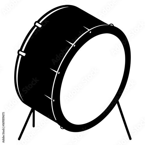 Drum Silhouette – Music Instrument and Percussion Vector Illustration