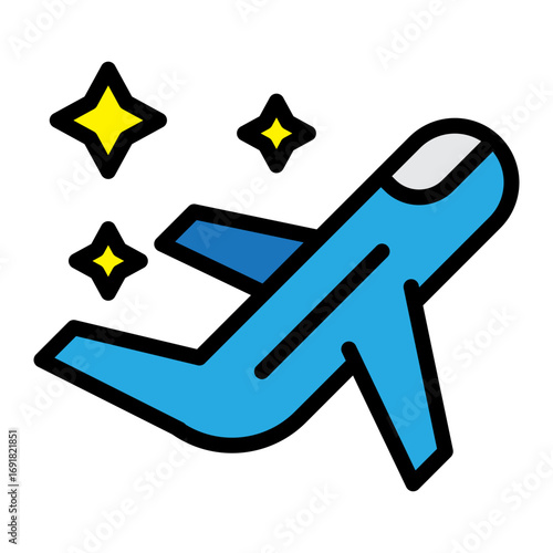 Space Traffic Vector Filled Icon Design