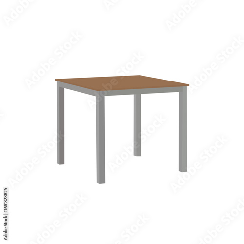 A simple, yet stylish illustration of a square dining table.