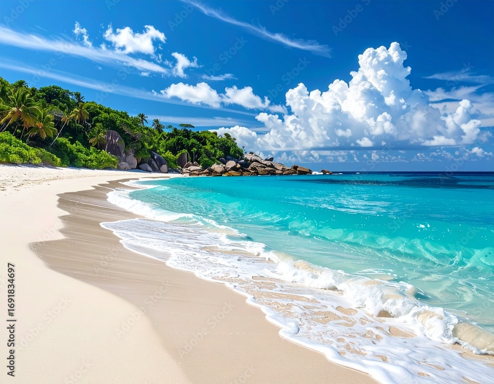 custom made wallpaper toronto digitalBeach scene with turquoise water and white sand